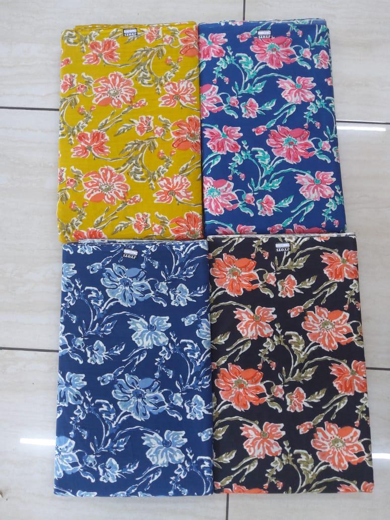 Pure Cotton Screen Printed Fabric Wholesale